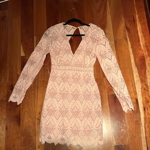 Beautiful open back pink dress